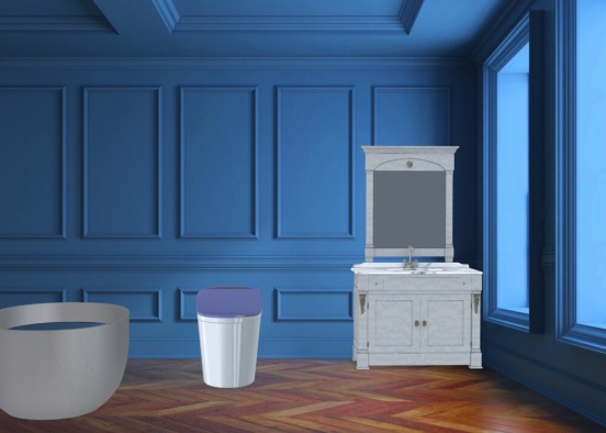 blue bath Design Rendering