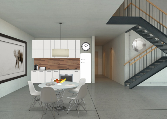 Küche/esszimmer 1 Design Rendering