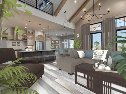 Open living room
