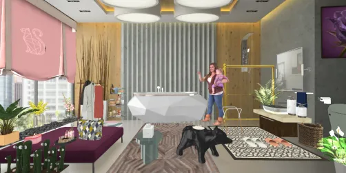 Colourful bathroom dn