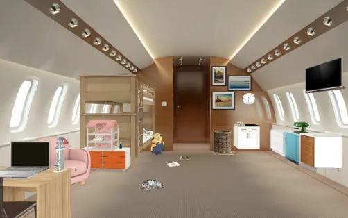 Millie s and Alice's airplane room
