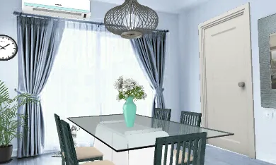 Simple modern dining-room Design Rendering