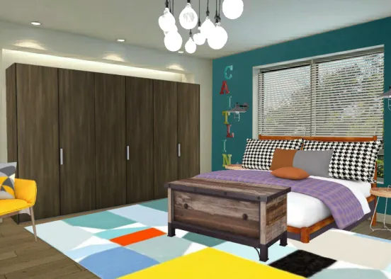 Colourful Bedroom 1.0 Design Rendering