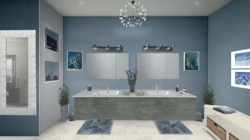 Modern blue Bath Part 1