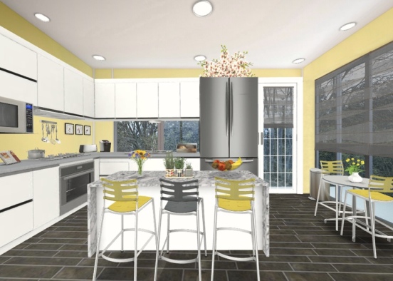 Penthouse Condo Kitchen Design Rendering