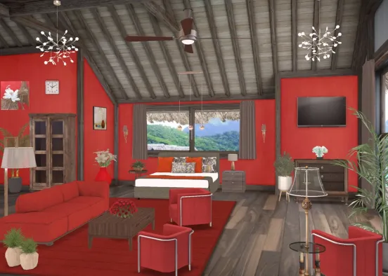 Red Room Design Rendering