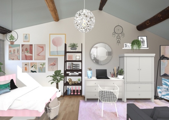 Teenage Bedroom 🦋 Design Rendering