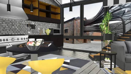 Modern loft kitchen