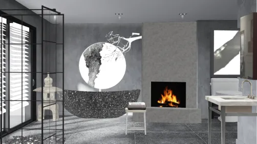 Asian stone bath