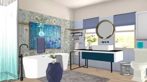 Shades of blue bath