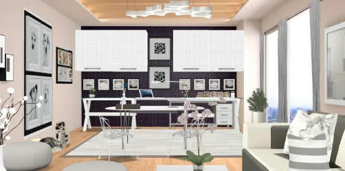 Black & white office