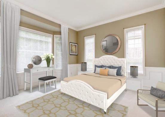 Luxurious Queen bedroom  Design Rendering