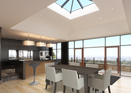 kians dining room and kitchen  Design Rendering