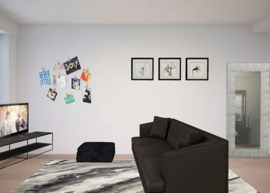 Boceto de sala de estar Design Rendering