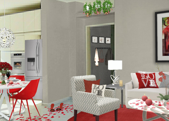 Our First Valentine's Day in Our First Apartment Design Rendering