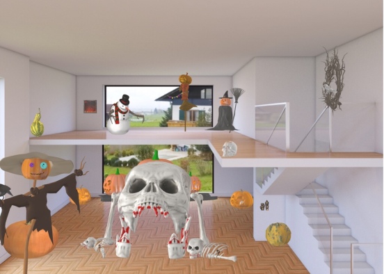 The horror living room Design Rendering