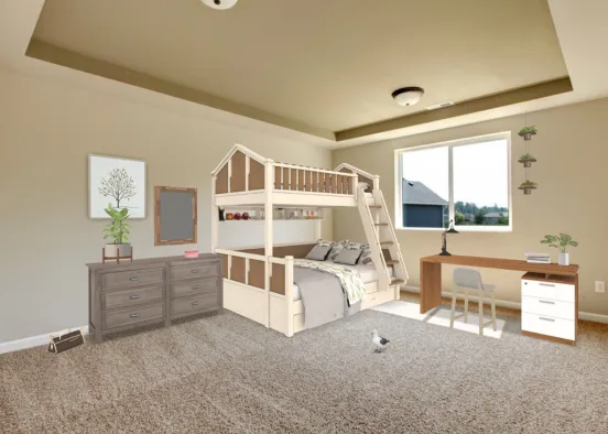 Bunkbed bedroom Design Rendering