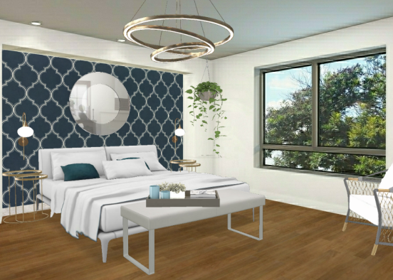 Blue master Bedroom competition with @isabelle_ashe1, go follow her  Design Rendering