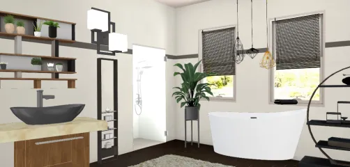 A black bathroom