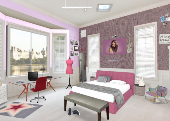 Bedroom for girls Design Rendering