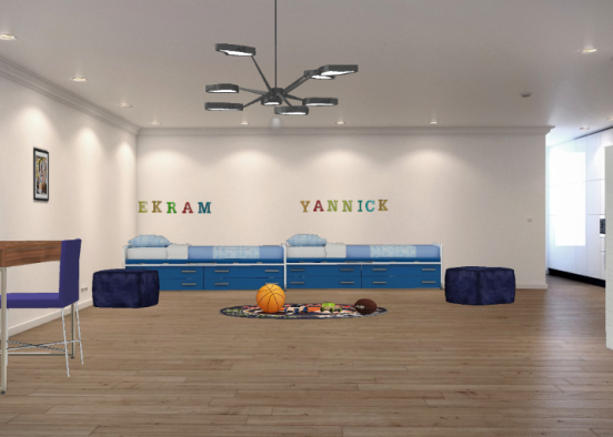 Ekram's and Yannick's bedroom Design Rendering