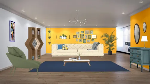 Sala de estar! Eu Curto uma Mistura De Cores E Amo A Combinação De Livros Com Plantas!
