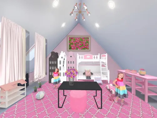 Pink room for little twin girls