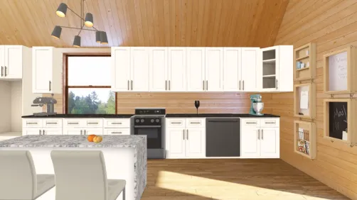 White Kitchen With Black Hardware