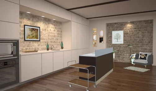 Brick kitchen