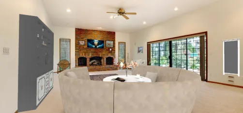 Living room in cottage