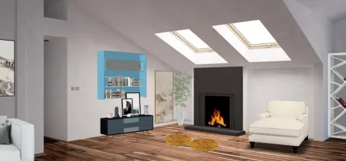         Гостиная в мансарде. 