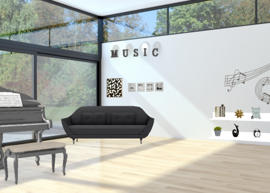 A  music room Design Rendering