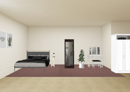 A  cute bedroom for a teen girl Design Rendering