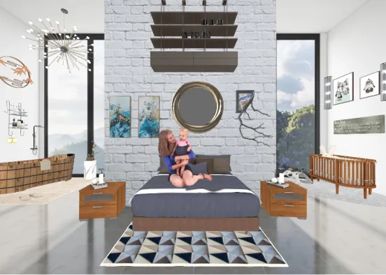 New bedroom for a single mum🦄🎈 Design Rendering