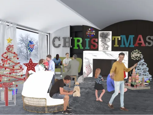 Christmas Theme Living Room Party