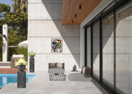 "Sometimes less is more" patio. Design Rendering