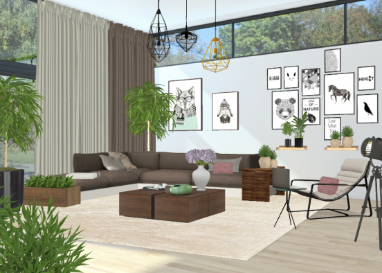 Modern style  living room  Design Rendering