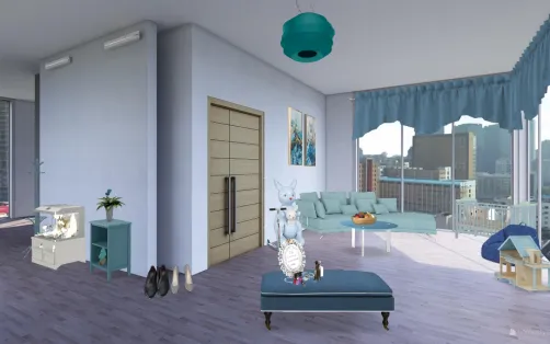 Blue living room