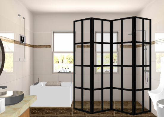 Relaxing spa bathroom Design Rendering