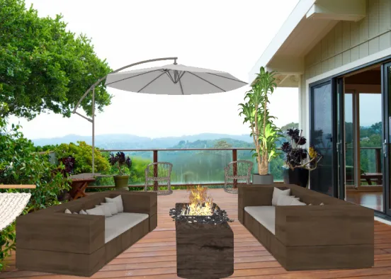 Cozy patio Design Rendering
