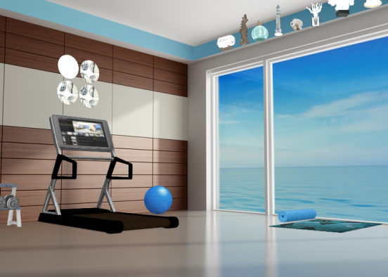 This design is appart of a series I am doing called the rainbow series! Todays color was blue! I have never made a gym before so I wanted to try something new, blue reminded me of the ocean so I decided to make it an ocean themed gym. 😁💙 Design Rendering