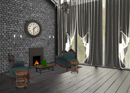 Slytherin Themed Room Design Rendering