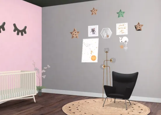 baby girl bedroom  Design Rendering