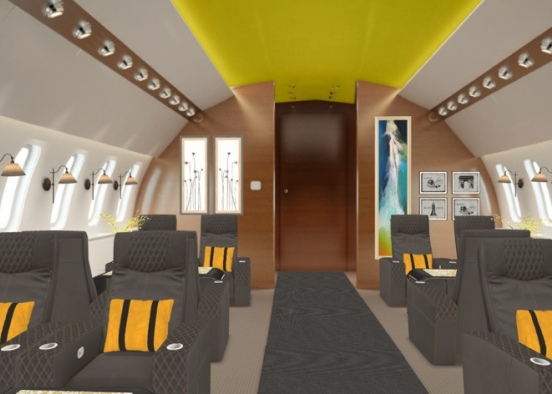 YellO Airlines (First class)  Design Rendering