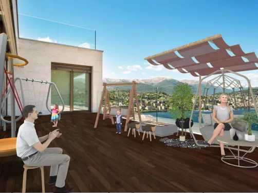 outside deck area