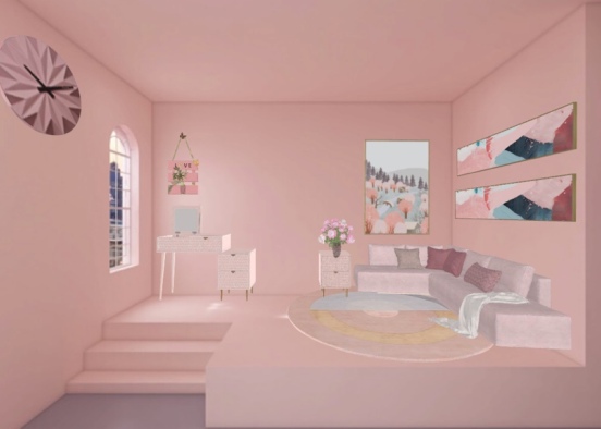 Pink teenager bedroom. thanks for the advice, advice 4 U! Comment! what should the next room be? Design Rendering