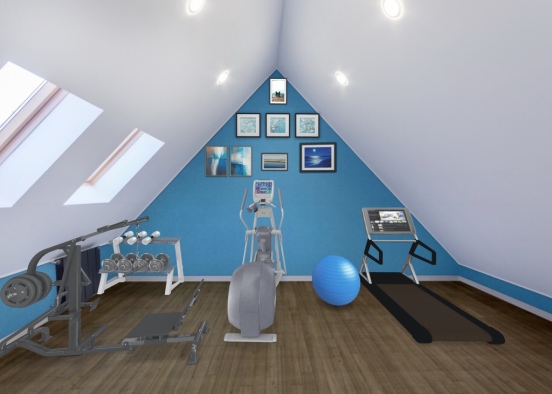 A blue gym 💙 Design Rendering