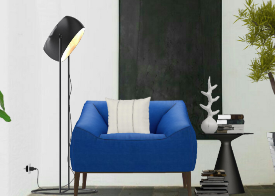~ Blue seat reading nook ~ Design Rendering