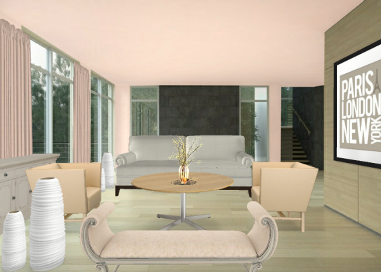 Modern living room Design Rendering