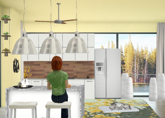 Autumn kitchen Design Rendering